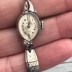 Waltham 10k watch white gold vintage 60’s